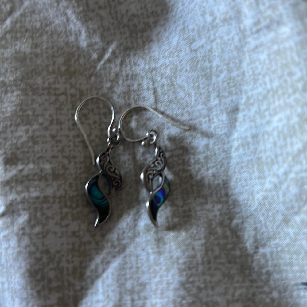 Sterling silver colored earrings